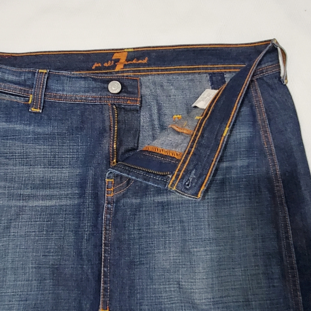 7 For All Mankind Denim Skirt 30 Waist - Picture 2 of 8